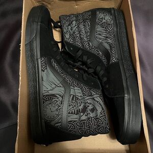 Vans Black Graphic High-Top Sneakers
